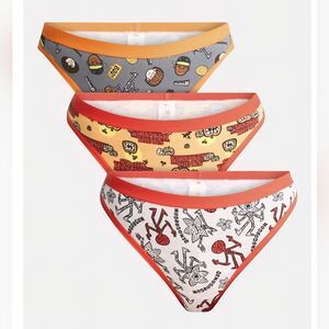 Stranger Things Women's Halloween Thong Panties, 3-Pack, SizeM(8-10)